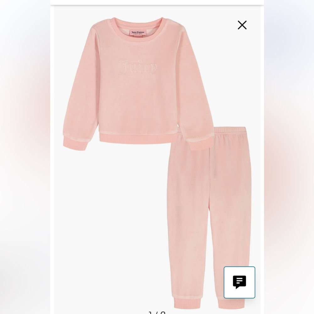 Juicy Couture Kids Light Pink Pajama Set